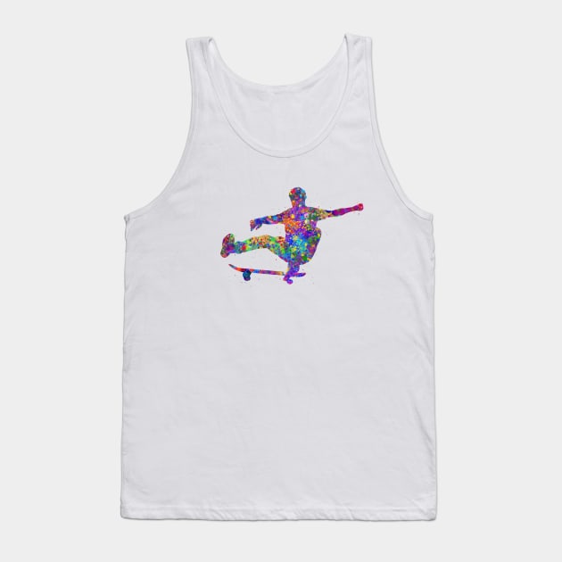 Skateboard Tank Top by Yahya Art